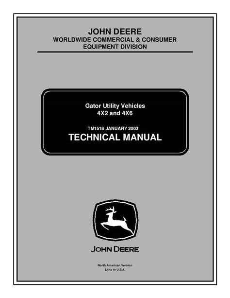 John Deere Gator-4X2-4X6 Operation And Maintenance Manual PDF Download ...