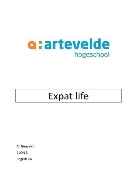 Expat Life: Ali Benyaich 2 Ion 3 English 2A | PDF | Individualism | Psychology