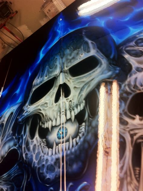 Custom Painted Sandrail Airbrushed Grim Reaper and Skulls with Blue ...