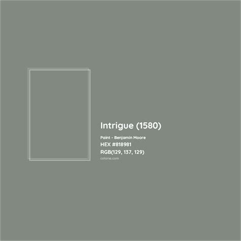 Benjamin Moore Intrigue (1580) Paint color codes, similar paints and ...