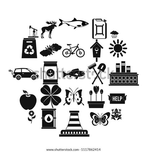 Natural Resources Icons Set Simple Set Stock Vector (Royalty Free) 1117862414 | Shutterstock