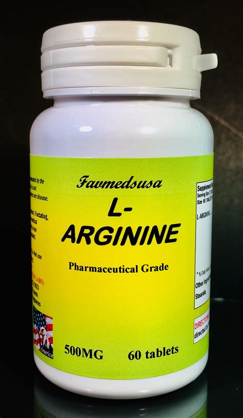 L-Arginine, L-Argenine, Argenine 500mg, muscle, heart health, Amino Acid - 60 capsules ...