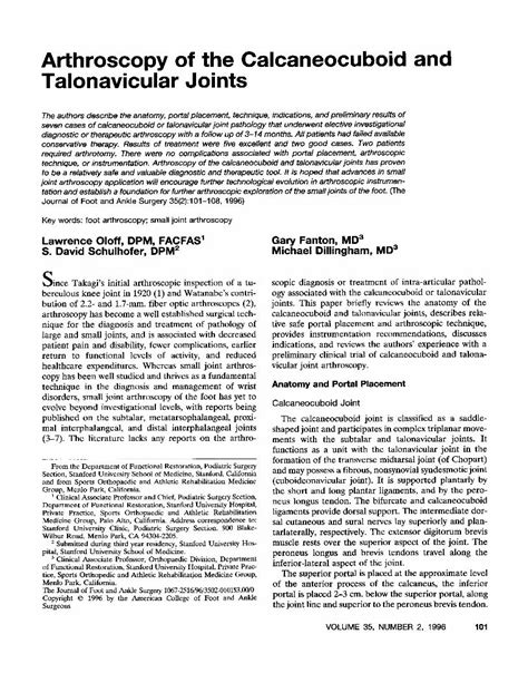 (PDF) Arthroscopy of the calcaneocuboid and talonavicular joints - DOKUMEN.TIPS