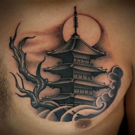 Japanese Temple Tattoo by Tony Medellin | Japanese tattoo designs, Temple tattoo, Tattoos