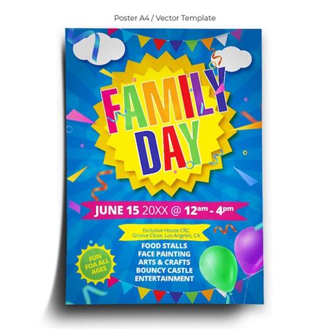 Premium Vector | Family Day Poster Template