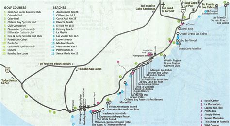 Map Of Cabo San Lucas Resorts - Wynne Karlotte