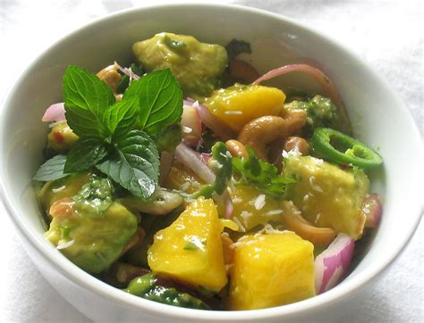 Avocado Mango Salad with Cilantro and Roasted Cashews | Lisa's Kitchen ...