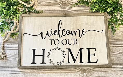 Welcome to our home sign | Etsy