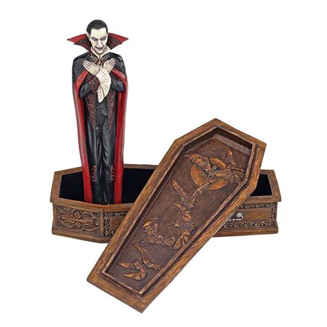 Count Dracula & Coffin Sculpture Vampire of Transylvania Haunting ...