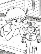 Goldorak Coloring Pages Grendizer Printable Superheroes Kids Coloriage  sketch template