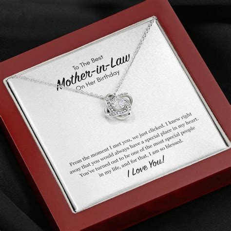 Mother in Law Gift Birthday Gift Necklace for Your Mother in - Etsy