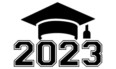 Premium Vector | 2023 Graduation Cap SVG Class of 2023 black and white ...