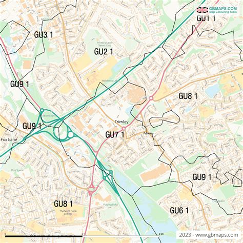 FRIMLEY of SURREY_COUNTY Files. Digital Mapping Solutions Vector Street Map