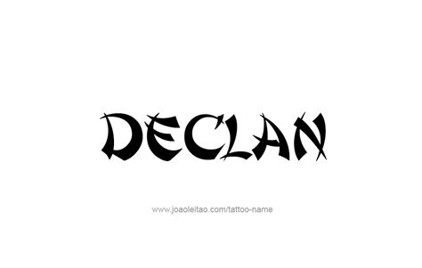 Declan Name Tattoo Designs