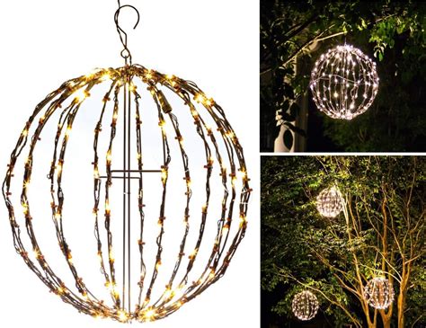 Elf Logic - Outdoor LED 16" Light Balls (3 Pack) Hanging Tree Globe Light - Outdoor Light Balls ...