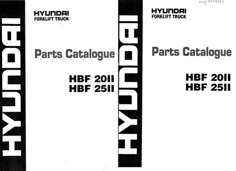 Hyundai Forklift Truck HBF20II-25II Parts Manual_EN_KO