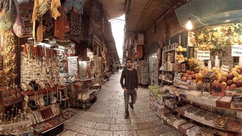 360 video: Stalls of Old City Market, Jerusalem, Israel - YouTube