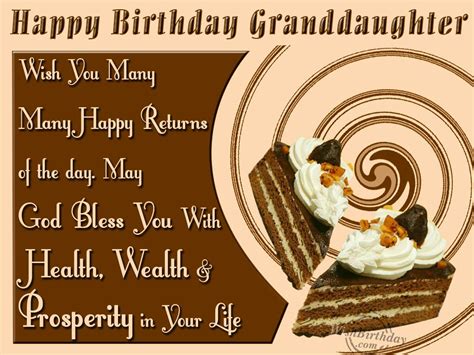 Wish You Many Many Happy Returns Of The Day Granddaughter - WishBirthday.com