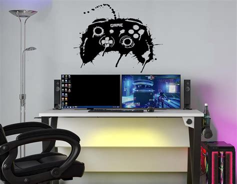 Wall Sticker Gaming Controller Sticker Decal Decor Transfer Quote ...