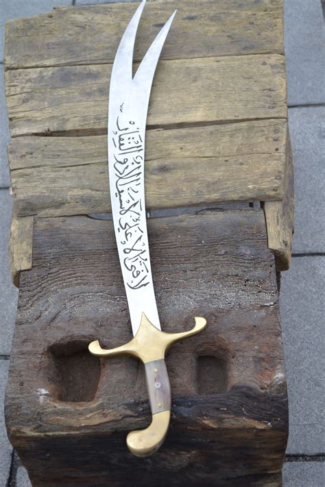 turkish handmade zulfiqar sword-steel-it is not sharp- very soon at our etsy shop | Islamic art ...