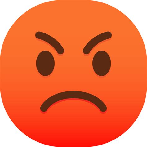 Angry red face emoticon 19782626 PNG