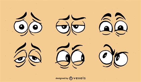 Eye Expression Design Set Vector Download