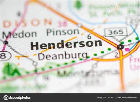 Henderson Tennessee Usa Road Map Concept Stock Photo by ...