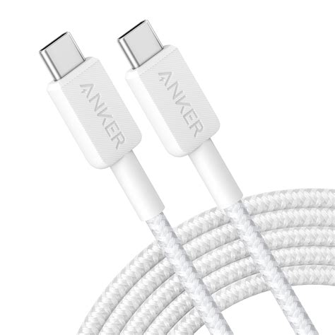 Anker 60W Braided USB-C to USB-C Cable (10 ft)White - Walmart.com