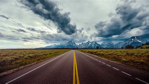 Wallpaper road, sky, clouds, mountains, 8k, Nature #17775