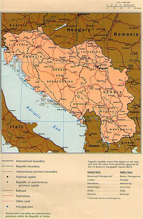 Yugoslavia Map • mappery