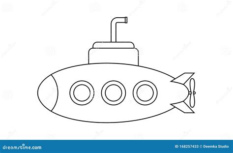 Printable Submarine Drawing