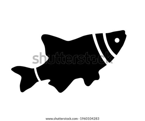 Black Silhouette Fish On White Background Stock Vector (Royalty Free) 1960104283 | Shutterstock