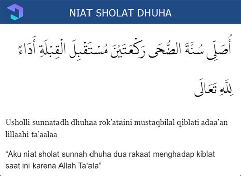 Tata Cara Sholat DHUHA : Niat, Doa, Bacaan dan Waktu [LENGKAP]