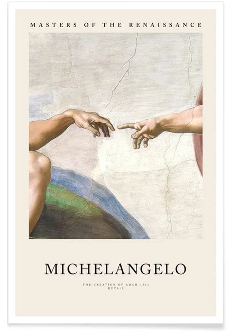 Michelangelo the creation of adam poster – Artofit