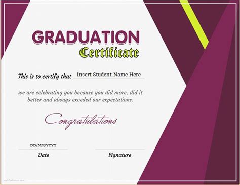 Graduation Certificate Templates for MS WORD | Professional Certificate Templates