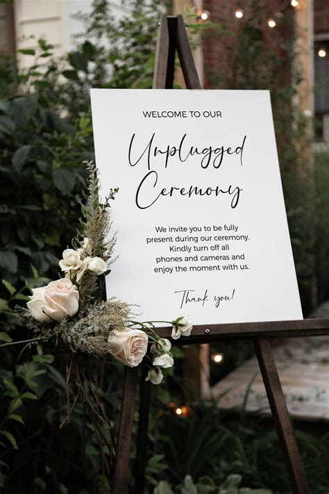 Unplugged ceremony sign, Boho wedding unplugged sign, PDF template instant download #SCR021VSD ...