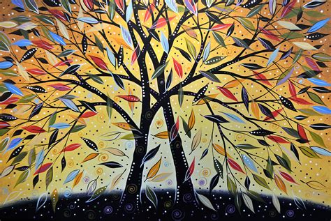 Abstract Landscape Modern Tree Art Painting ... New Day Dawning Painting by Amy Giacomelli