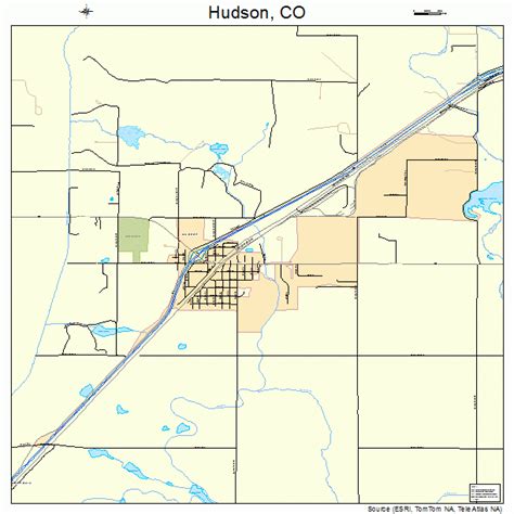 Hudson Colorado Street Map 0837820