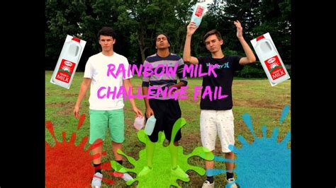 Rainbow Milk Challenge FAIL - YouTube