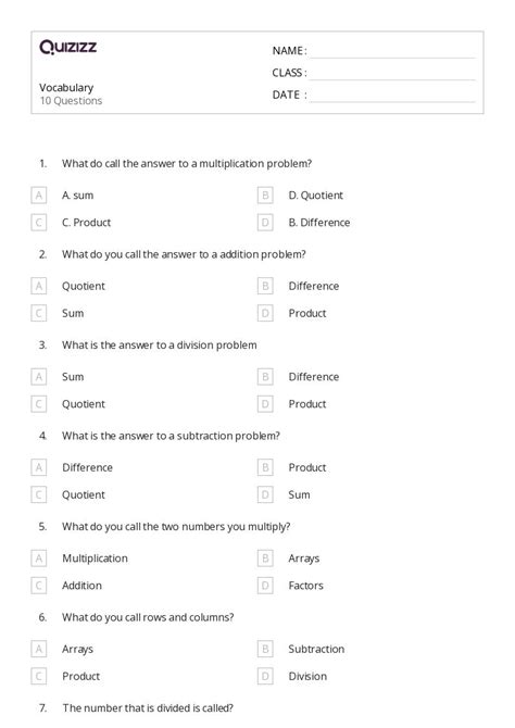 50+ Vocabulary worksheets for 3rd Year on Quizizz | Free & Printable