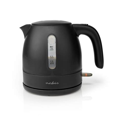 Electric Kettle | 1.0 l | Plastic | Black | Rotatable 360 degrees ...