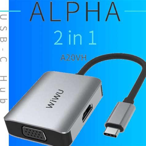 Promo HDMI VGA Adapter TYPE-C CONVERTER PREMIUM ORI 2IN1 ALPHA A20VH type C Diskon 23% di Seller ...