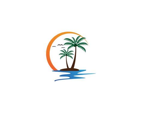 Palm tree summer logo template 596705 Vector Art at Vecteezy