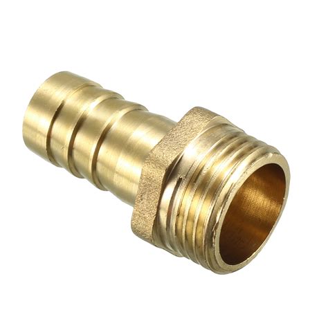 Brass Barb Hose Fitting Connector Adapter 14mm Barb x 1/2 PT Male Pipe ...