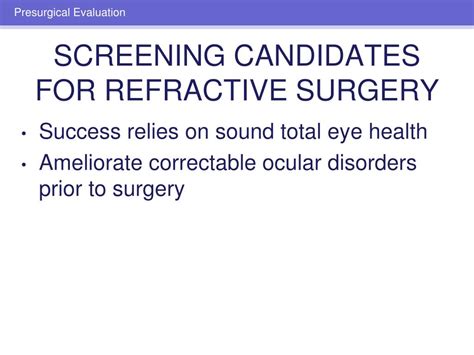 PPT - Refractive Surgery PowerPoint Presentation, free download - ID:3398255