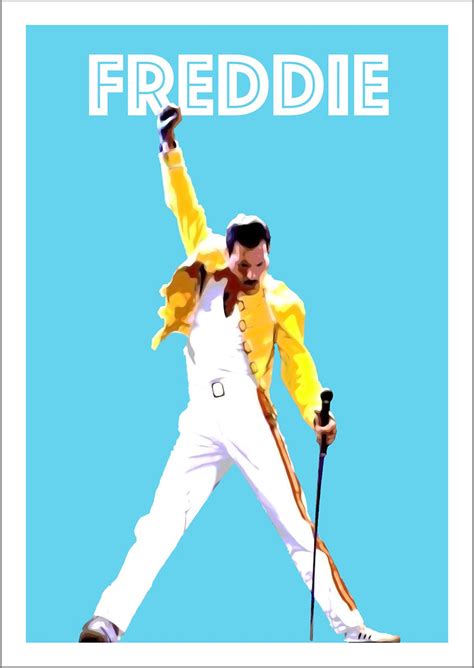 Freddie Mercury Poster: Queen Singer Artwork Print – Pimlico Prints Worldwide