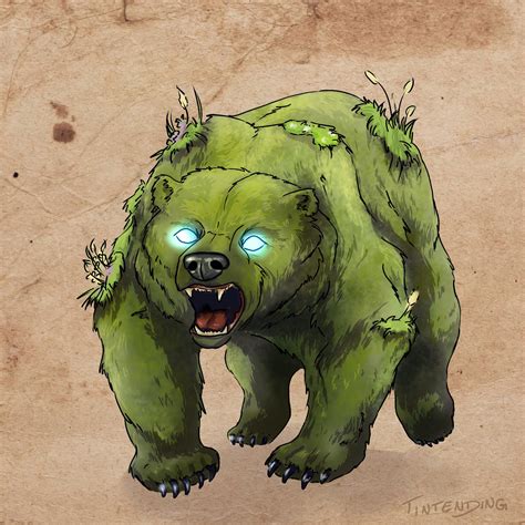 [Art] Mossy bear - a druid's transformation (Commission) : r/DnD