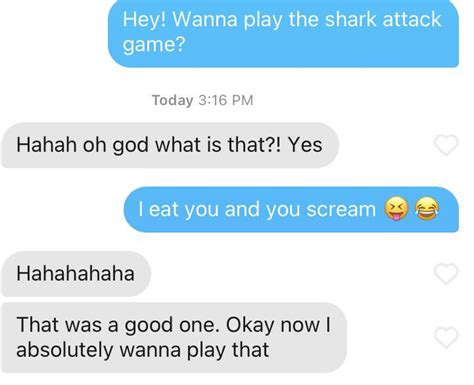 Wanna play the shark attack game? : r/Tinderpickuplines