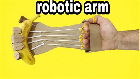 How to make a Robotic arm from cardboard - YouTube