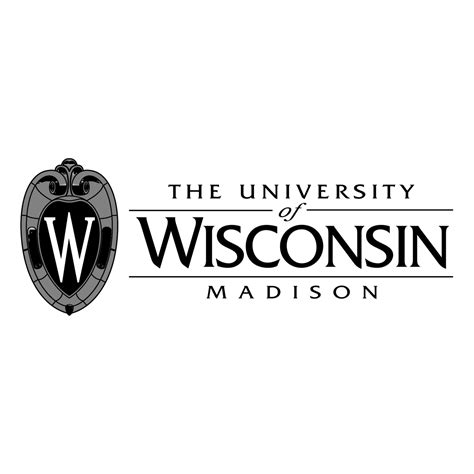 The University of Wisconsin Madison Logo Black and White – Brands Logos